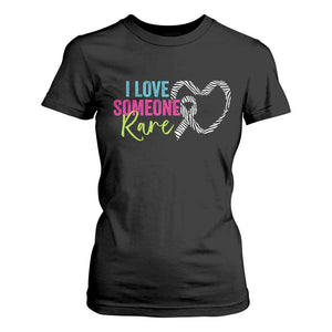 Rare Disease Awareness T Shirt For Women I Love Someone Rare Zebra Ribbon TS11 Black Print Your Wear
