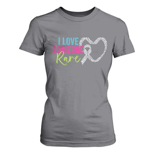 Rare Disease Awareness T Shirt For Women I Love Someone Rare Zebra Ribbon TS11 Charcoal Print Your Wear