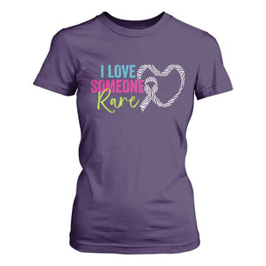 Rare Disease Awareness T Shirt For Women I Love Someone Rare Zebra Ribbon TS11 Purple Print Your Wear