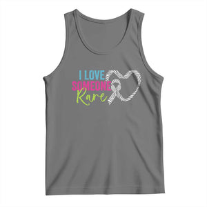 Rare Disease Awareness Tank Top I Love Someone Rare Zebra Ribbon TS11 Black Heather Print Your Wear