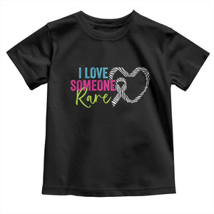 Rare Disease Awareness Toddler T Shirt I Love Someone Rare Zebra Ribbon TS11 Black Print Your Wear