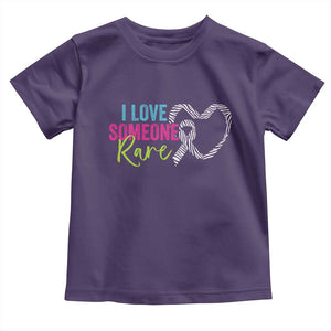 Rare Disease Awareness Toddler T Shirt I Love Someone Rare Zebra Ribbon TS11 Purple Print Your Wear
