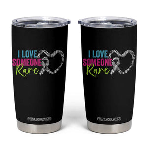 Rare Disease Awareness Tumbler Cup I Love Someone Rare Zebra Ribbon TS11 Black Print Your Wear