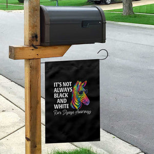 Rare Disease Awareness Garden Flag It Is Not Always Black And White Colorful Zebra TS11 Print Your Wear