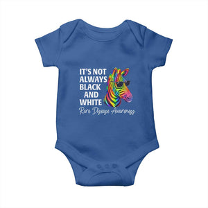 Rare Disease Awareness Baby Onesie It Is Not Always Black And White Colorful Zebra TS11 Royal Blue Print Your Wear