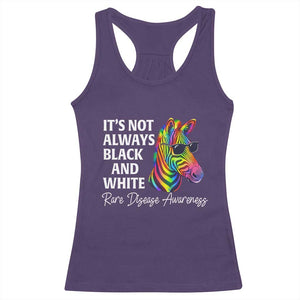 Rare Disease Awareness Racerback Tank Top It Is Not Always Black And White Colorful Zebra TS11 Purple Print Your Wear