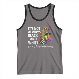 Rare Disease Awareness Tank Top It Is Not Always Black And White Colorful Zebra TS11 Deep Heather Black Print Your Wear