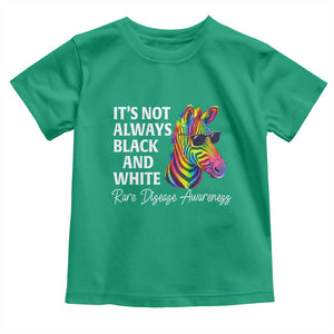 Rare Disease Awareness Toddler T Shirt It Is Not Always Black And White Colorful Zebra TS11 Irish Green Print Your Wear