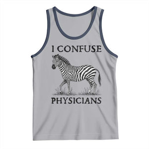 I Confuse Physicians Rare Disease Awareness Tank Top Funny Zebra TS11 Athletic Heather Navy Print Your Wear