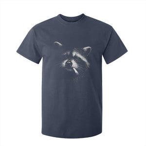 Funny Raccoon Smoking Cigarette Meme T Shirt For Kid Trash Panda Face Y2K Graphic TS11 Navy Print Your Wear