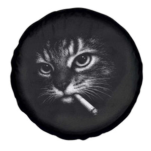 Funny Cat Smoking Cigarette Meme Spare Tire Cover Cat Face Y2K Graphic TS11 Print Your Wear