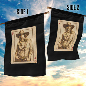 Funny Western Valentine Cowgirl Queen of Hearts Card Garden Flag TS11 Print Your Wear