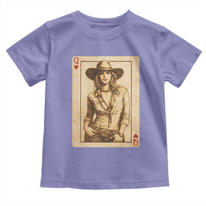 Funny Western Valentine Cowgirl Queen of Hearts Card Toddler T Shirt TS11 Violet Print Your Wear
