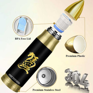 Chinese New Year 2026 Bullet Tumbler Year of The Horse Gold Calligraphy Art TS11 Print Your Wear