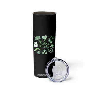 Feeling Lucky St Patricks Day Coquette Shamrock Skinny Tumbler TS11 Print Your Wear