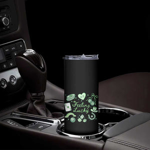 Feeling Lucky St Patricks Day Coquette Shamrock Skinny Tumbler TS11 Print Your Wear