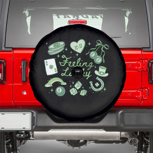 Feeling Lucky St Patricks Day Coquette Shamrock Spare Tire Cover TS11 Black Print Your Wear