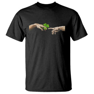 Funny St Patricks Day Shamrock The Creation of Adam Meme T Shirt TS11 Black Print Your Wear