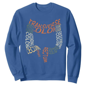 Funny GI Endoscopy Nurse Sweatshirt Colon Anatomy Colonoscopy TS11 Royal Blue Print Your Wear