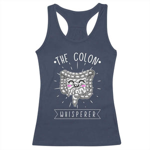Funny Proctologist Endoscopy Nurse Racerback Tank Top The Colon Whisperer Endoscope Nurse TS11 Navy Print Your Wear