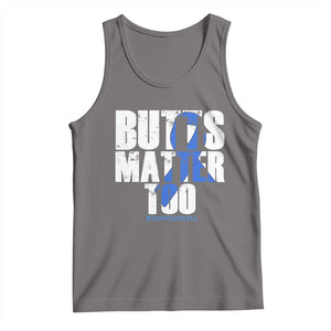 Funny Colon Cancer Awareness Tank Top Butts Matter Too Save The Butts TS11 Deep Heather Print Your Wear