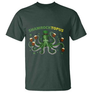 Funny St Patrick's Day Octopus Shamrocktopus T Shirt Irish Beer Mug TS11 Dark Forest Green Print Your Wear