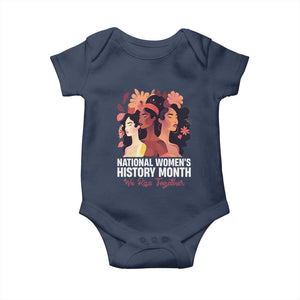 National Women's History Month We Rise Together Baby Onesie TS11 Navy Print Your Wear