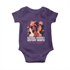 National Women's History Month We Rise Together Baby Onesie TS11 Purple Print Your Wear