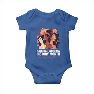 National Women's History Month We Rise Together Baby Onesie TS11 Royal Blue Print Your Wear