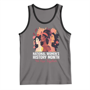 National Women's History Month We Rise Together Tank Top TS11 Deep Heather Black Print Your Wear