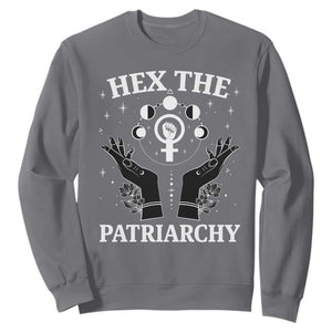 Hex The Patriarchy Sweatshirt Feminist Witch Female Symbol TS11 Charcoal Print Your Wear