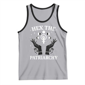 Hex The Patriarchy Tank Top Feminist Witch Female Symbol TS11 Athletic Heather Black Print Your Wear