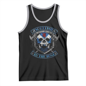 Funny Scottish Viking Tank Top Scottish To The Bone Vintage Scottish Lion Rampant Flag Skull TS11 Black Athletic Heather Print Your Wear