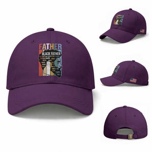 African American Black Father Baseball Cap Fathers Day Juneteenth TS11 Baseball Cap Universal Fit Purple Print Your Wear
