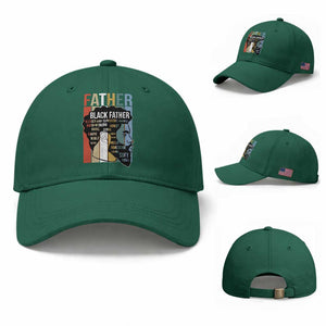 African American Black Father Baseball Cap Fathers Day Juneteenth TS11 Baseball Cap Universal Fit Irish Green Print Your Wear
