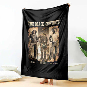 The Black Cowboys Nat Love Isom Dart Bill Pickett Throw Blanket African American Cowboy Legend TS11 Print Your Wear