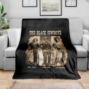 The Black Cowboys Nat Love Isom Dart Bill Pickett Throw Blanket African American Cowboy Legend TS11 Print Your Wear