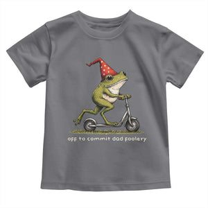 Off To Commit Dad Foolery Toddler T Shirt Funny Daddy Frog Scooter Fathers Day TS11 Charcoal Print Your Wear
