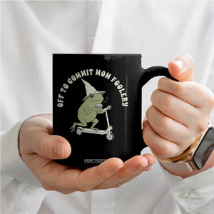 Off To Commit Mom Foolery Coffee Mug Funny Mama Frog Scooter Mother's Day TS11 Print Your Wear