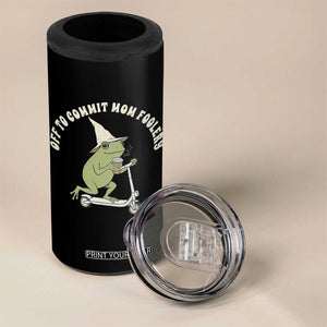 Off To Commit Mom Foolery 4 in 1 Can Cooler Tumbler Funny Mama Frog Scooter Mother's Day TS11 Print Your Wear