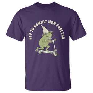 Off To Commit Mom Foolery T Shirt Funny Mama Frog Scooter Mother's Day TS11 Purple Print Your Wear