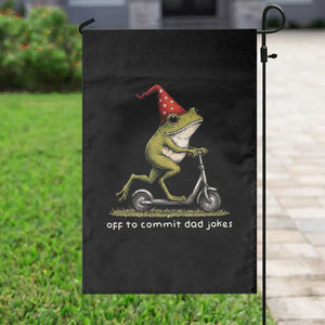 Off To Commit Dad Jokes Garden Flag Funny Daddy Frog Scooter Fathers Day TS11 Print Your Wear