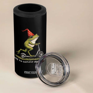 Off To Commit Dad Jokes 4 in 1 Can Cooler Tumbler Funny Daddy Frog Scooter Fathers Day TS11 Print Your Wear