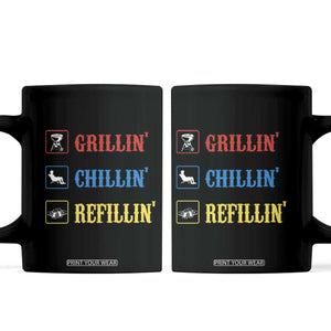BBQ Lover Coffee Mug Grilling Chillin' Grillin' Refillin' Smoker TS11 Black Print Your Wear