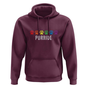 LGBT Cat Hoodie Purride Rainbow Pride Ally TS11 Maroon Print Your Wear