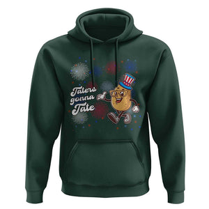 Funny Tater Tot Foodie Hoodie Taters Gonna Tate Potato TS11 Dark Forest Green Print Your Wear