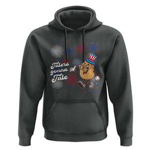 Funny Tater Tot Foodie Hoodie Taters Gonna Tate Potato TS11 Dark Heather Print Your Wear