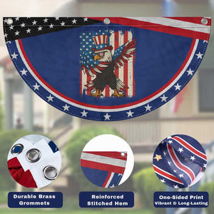 Funny Dabbing American Flag Bald Eagle 4th Of July Patriotic Fan Flag