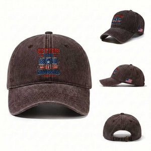 Funny Getting Star Spangled Hammered Since 1776 Washed Cotton Baseball Cap 4th of July Beers American Flag TS11 Washed Cap Universal Fit Dark Brown Print Your Wear