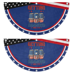 Funny Getting Star Spangled Hammered Since 1776 Patriotic Fan Flag 4th of July Beers American Flag